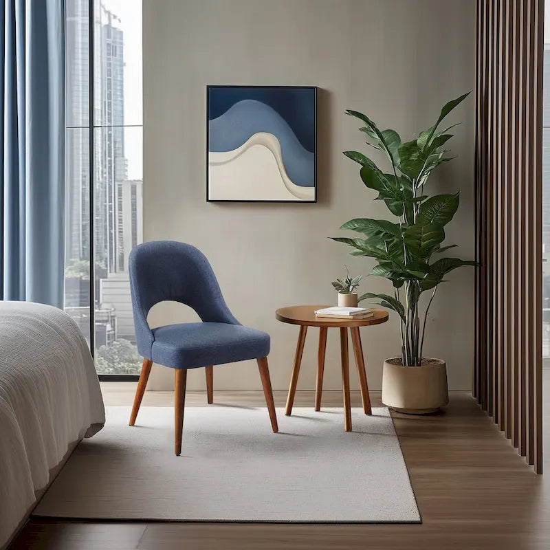 Chaises de salle à manger capitonnées avec dossier ajouré (lot de 2)