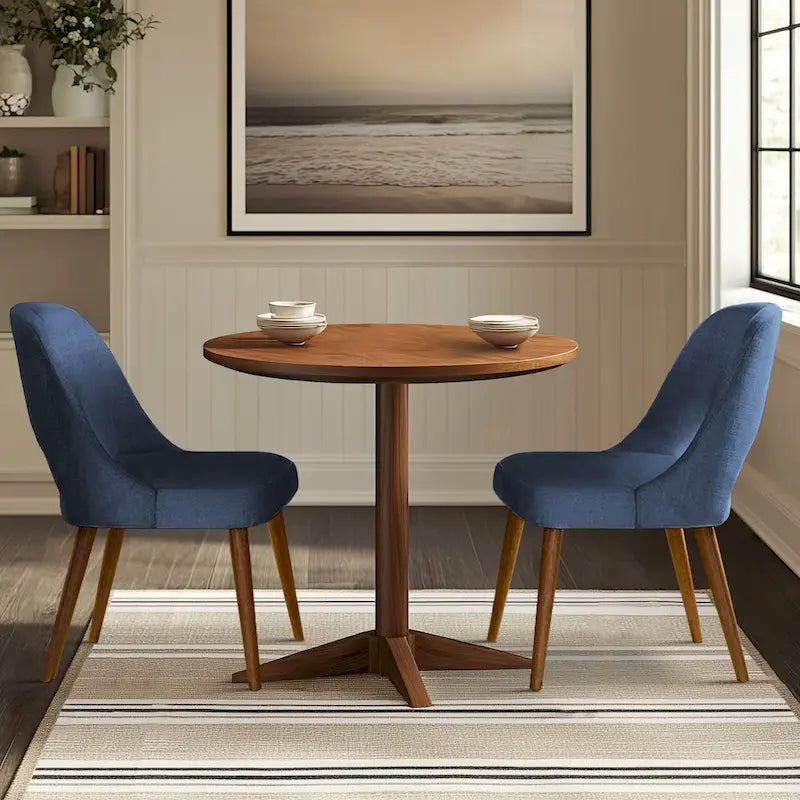 Chaises de salle à manger capitonnées avec dossier ajouré (lot de 2)