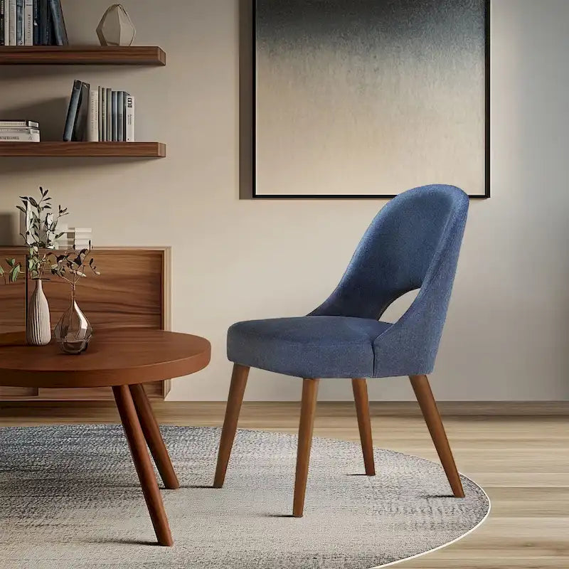 Chaises de salle à manger capitonnées avec dossier ajouré (lot de 2)