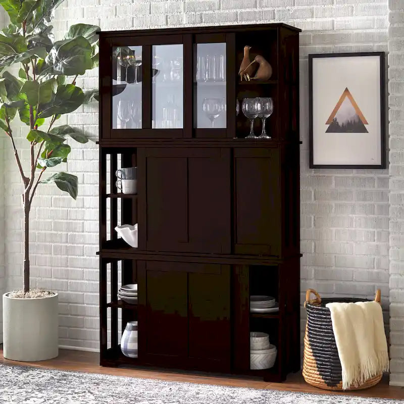 Buffet/bahut empilable à portes coulissantes