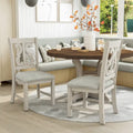Chaises de salle à manger rustiques en bois (lot de 2)