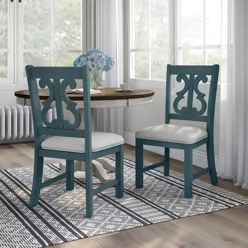 Chaises de salle à manger rustiques en bois (lot de 2)