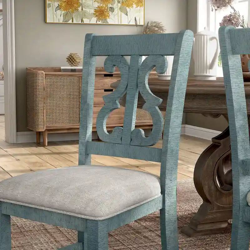 Chaises de salle à manger rustiques en bois (lot de 2)