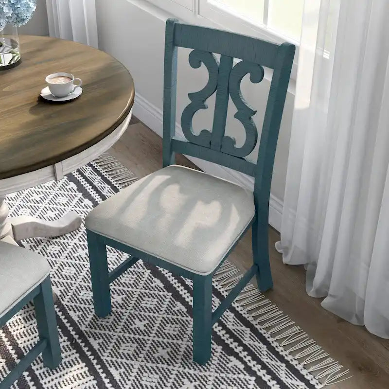 Chaises de salle à manger rustiques en bois (lot de 2)