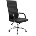 Chaise de bureau nervurée, chaise de conférence à dossier haut