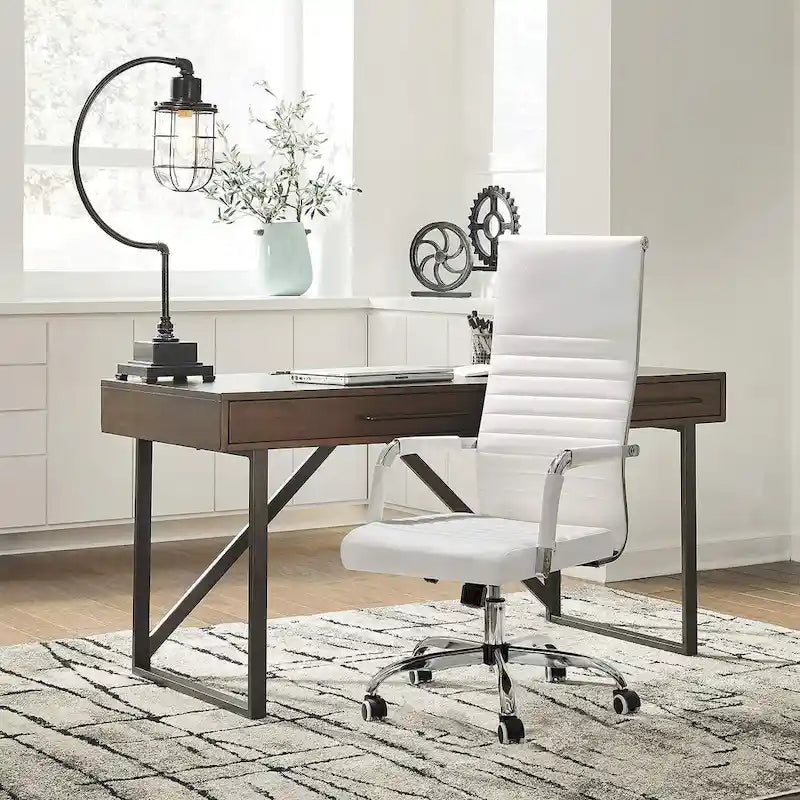 Chaise de bureau nervurée, chaise de conférence à dossier haut