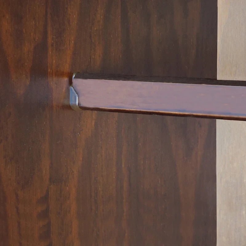 Armoire 4 portes en bois massif avec portes en bois massif ou portes miroir