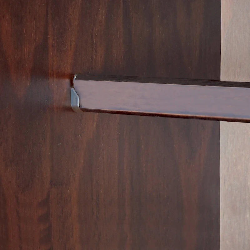 Armoire 4 portes en bois massif avec portes en bois massif ou portes miroir