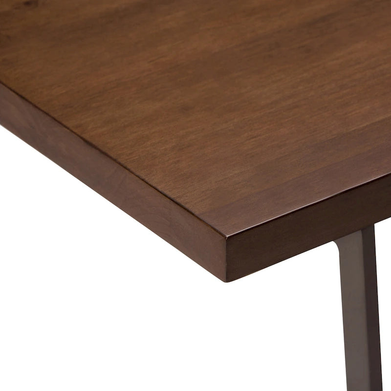 BUREAU DE PRÉSIDENT En Bois Massif, Style Industriel Moderne, 168 cm de Large, Brun Vieilli Naturel