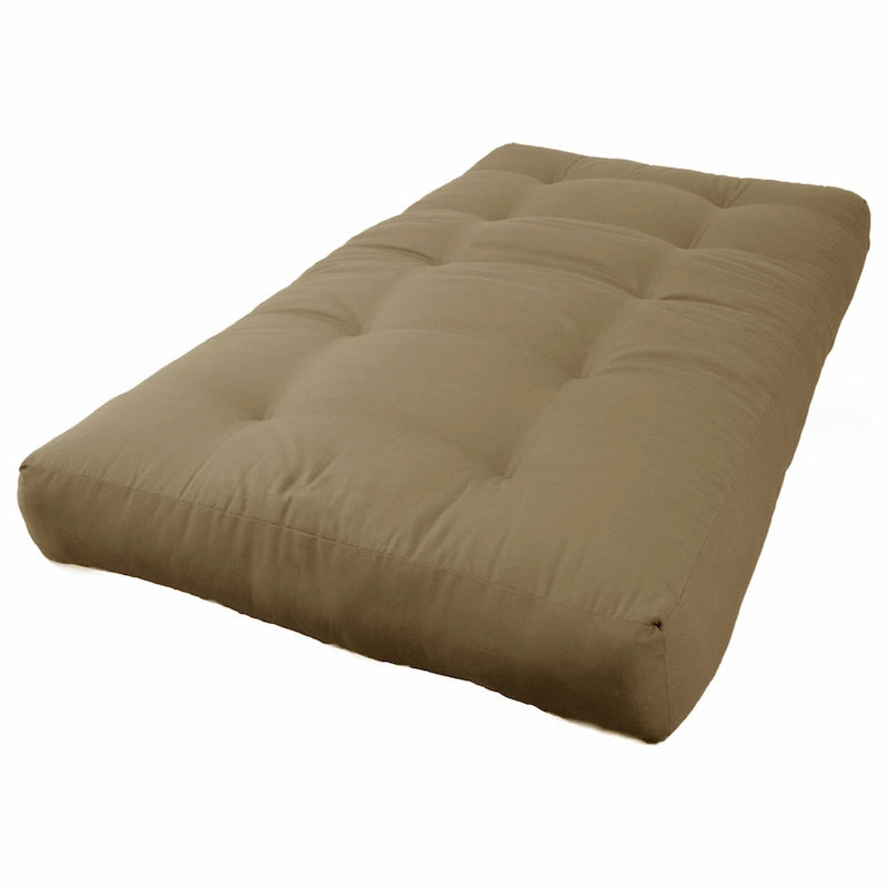 Matelas de futon en sergé de 8 pouces d'épaisseur (simple, double ou grand)