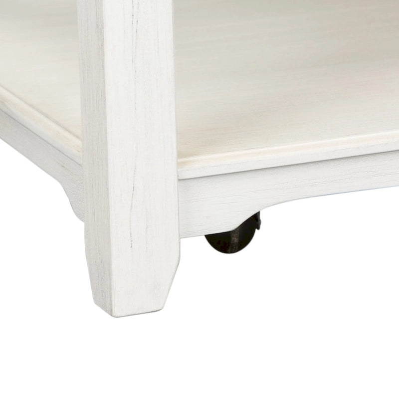 Table basse rectangulaire à roulettes