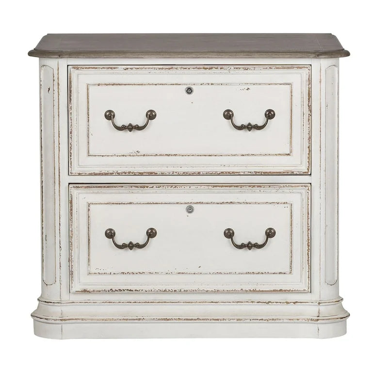 Meuble de classement latéral Magnolia Manor Antique White Executive Media