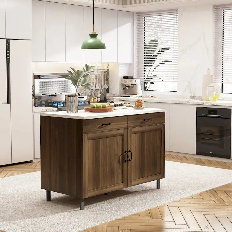 Îlot de cuisine élégant - Organisez et embellissez votre espace Table de buffet - 47.2X23.6X33.5