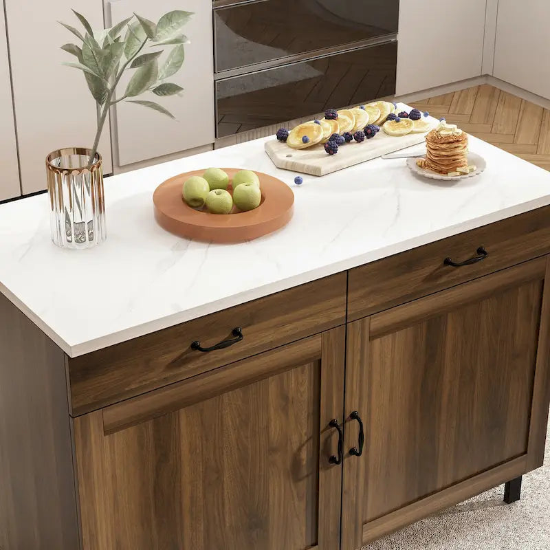 Îlot de cuisine élégant - Organisez et embellissez votre espace Table de buffet - 47.2X23.6X33.5