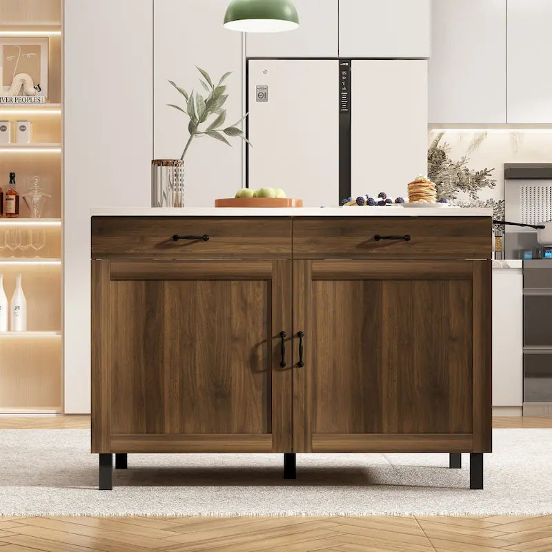 Îlot de cuisine élégant - Organisez et embellissez votre espace Table de buffet - 47.2X23.6X33.5