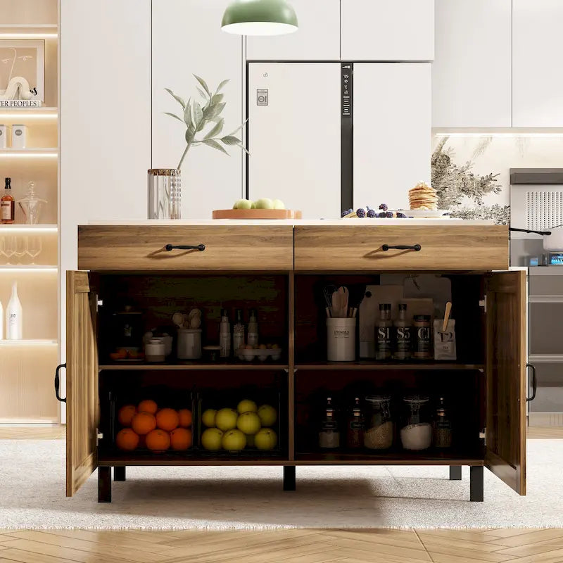 Îlot de cuisine élégant - Organisez et embellissez votre espace Table de buffet - 47.2X23.6X33.5