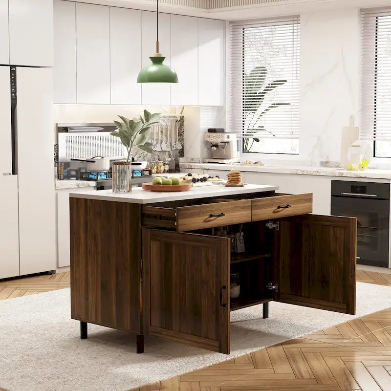 Îlot de cuisine élégant - Organisez et embellissez votre espace Table de buffet - 47.2X23.6X33.5