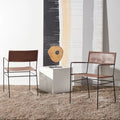 Chaise de salle à manger en cuir (lot de 2) - 21,7 L x 19,7 P x 31,9 H - 22Lx20Px32H