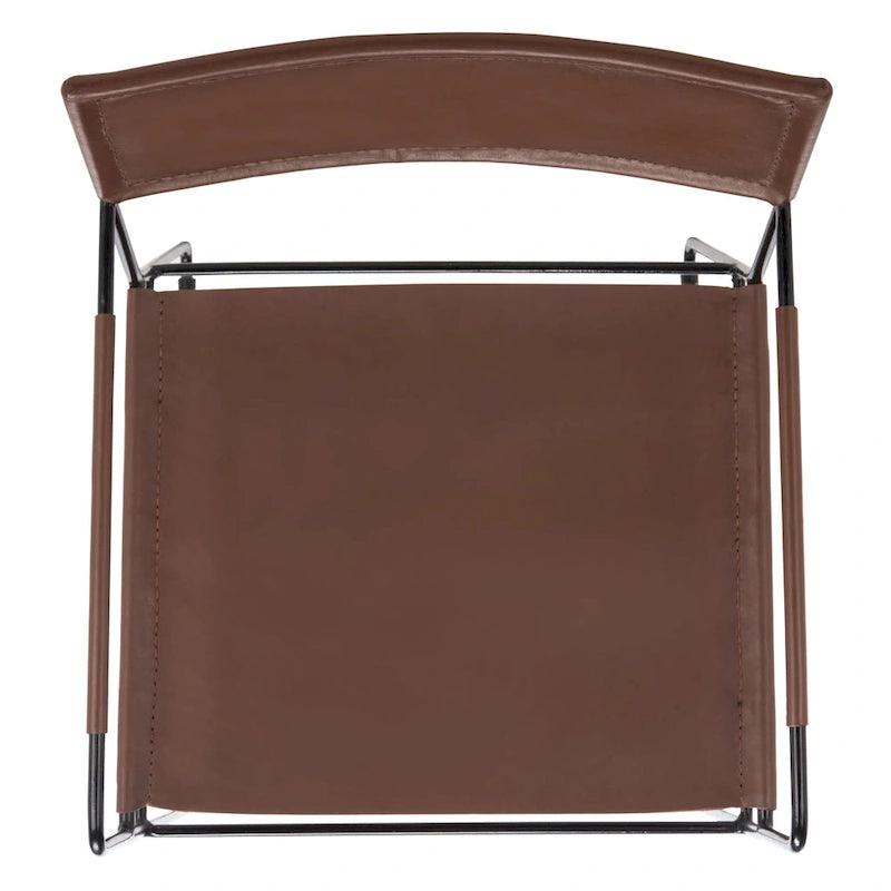 Chaise de salle à manger en cuir (lot de 2) - 21,7 L x 19,7 P x 31,9 H - 22Lx20Px32H