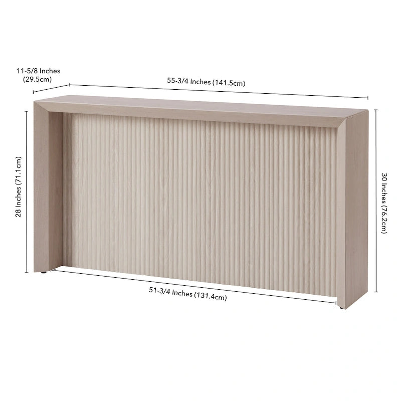 Console rectangulaire de 56 po de largeur - 55,75 po de largeur