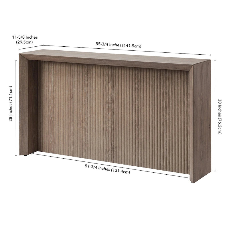 Console rectangulaire de 56 po de largeur - 55,75 po de largeur