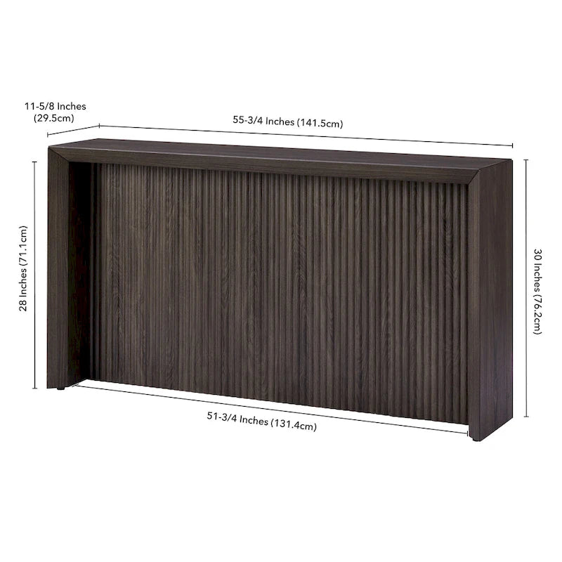 Console rectangulaire de 56 po de largeur - 55,75 po de largeur