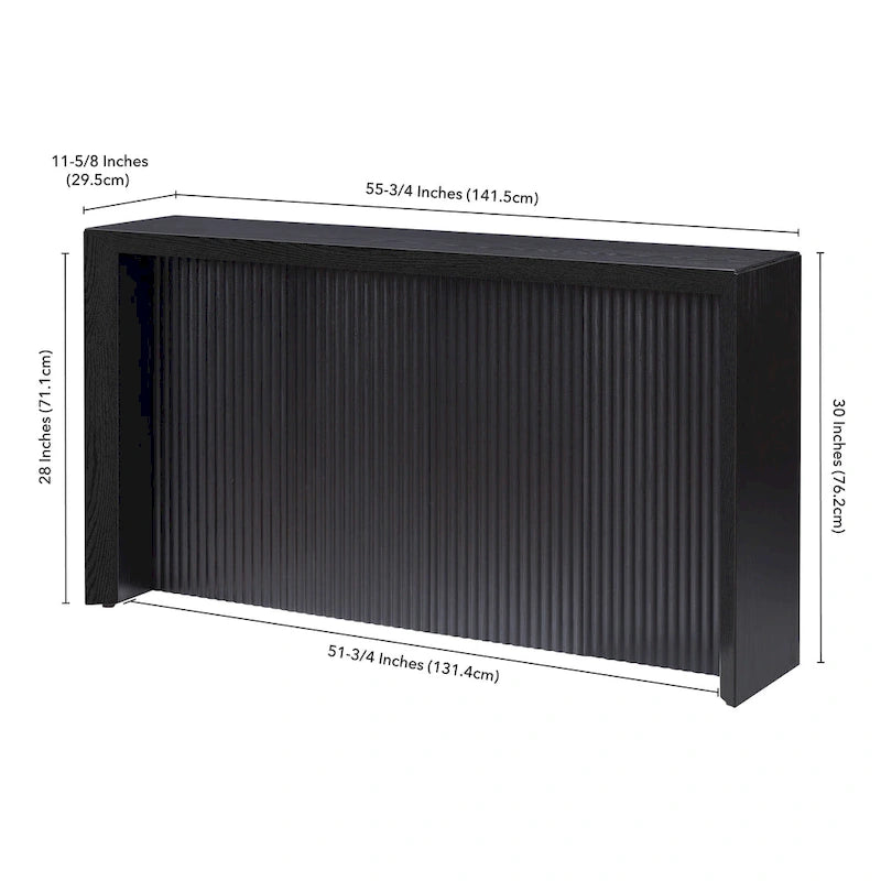 Console rectangulaire de 56 po de largeur - 55,75 po de largeur