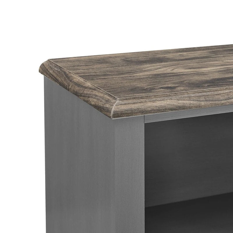 Meuble TV rustique extra-large de 178 cm pour téléviseurs de 80 pouces - Fini bois naturel