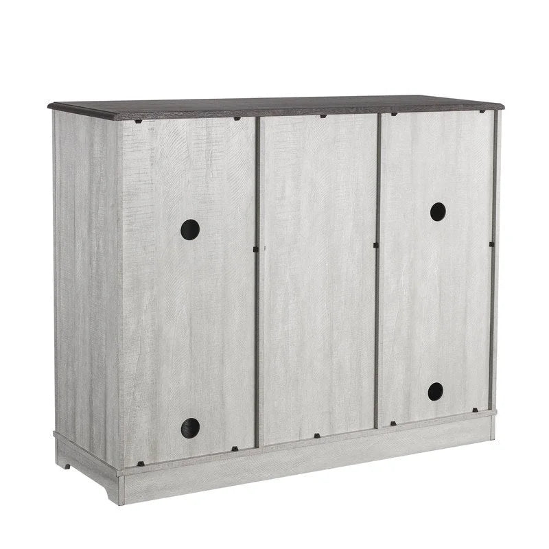 Meuble à vin moderne avec porte en X et porte-bouteilles intégré de 119 cm de largeur