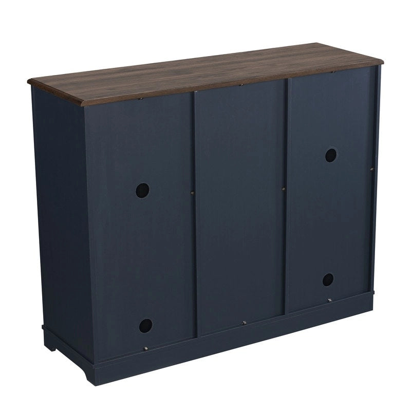 Meuble à vin moderne avec porte en X et porte-bouteilles intégré de 119 cm de largeur