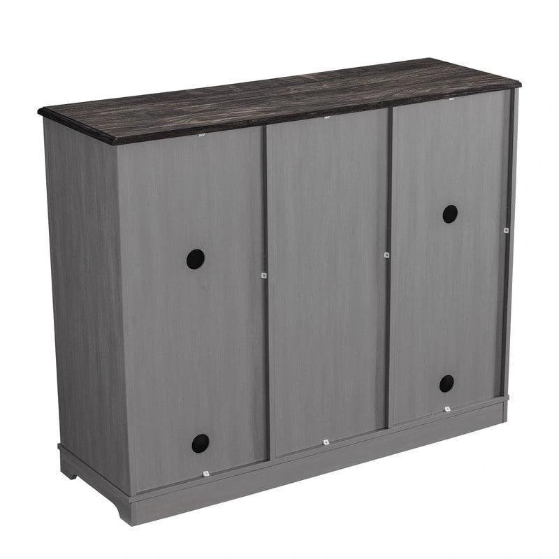 Meuble à vin moderne avec porte en X et porte-bouteilles intégré de 119 cm de largeur