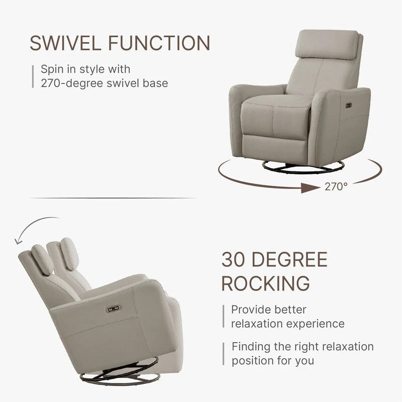 Fauteuil d'allaitement inclinable électrique, pivotant, planant et à bascule