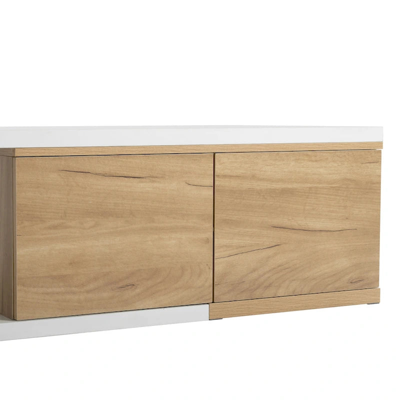 Table basse extensible avec 2 tiroirs de rangement