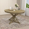 Table de salle à manger extensible de style rétro et fonctionnel, avec une rallonge de 30 cm