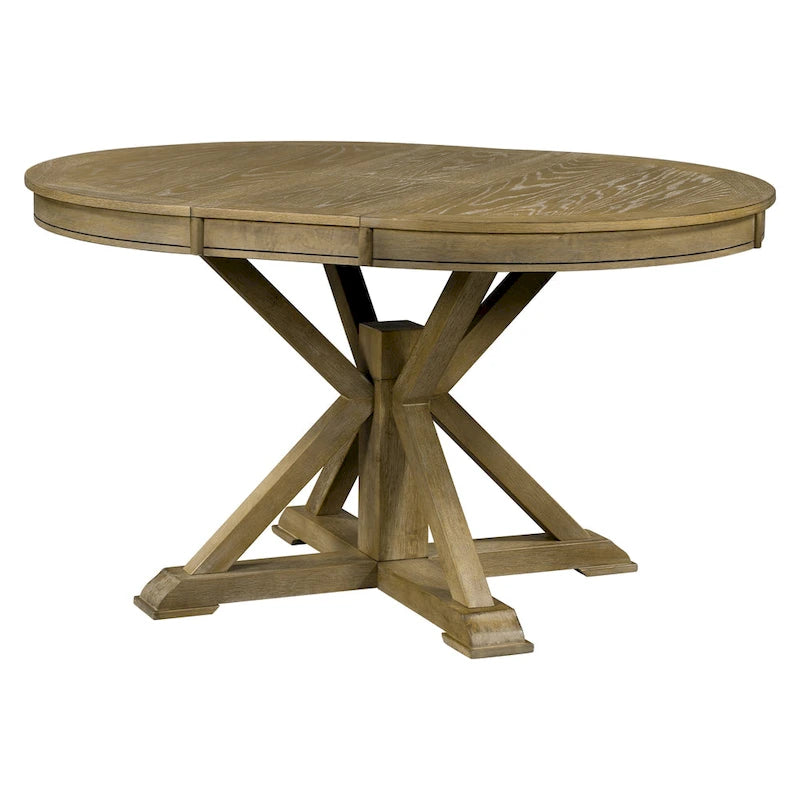 Table de salle à manger extensible de style rétro et fonctionnel, avec une rallonge de 30 cm