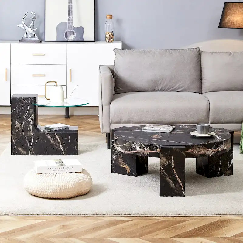 La table basse double plateau amovible, et la conception détachable peut rendre l'utilisation de l'espace plus flexible