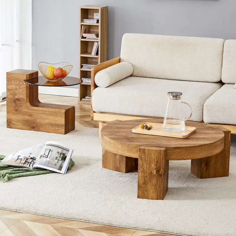 La table basse double plateau amovible, et la conception détachable peut rendre l'utilisation de l'espace plus flexible