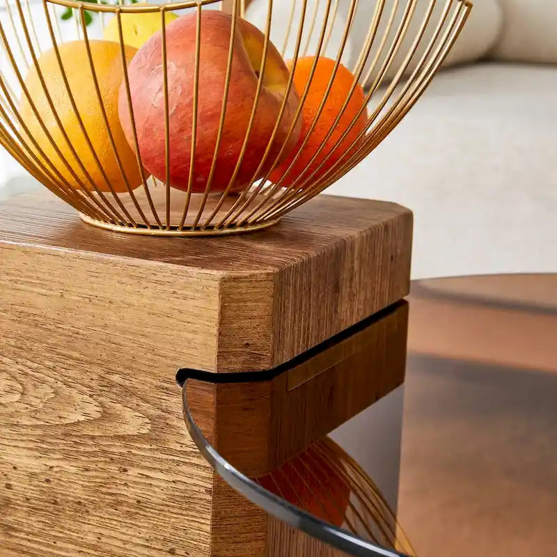 La table basse double plateau amovible, et la conception détachable peut rendre l'utilisation de l'espace plus flexible