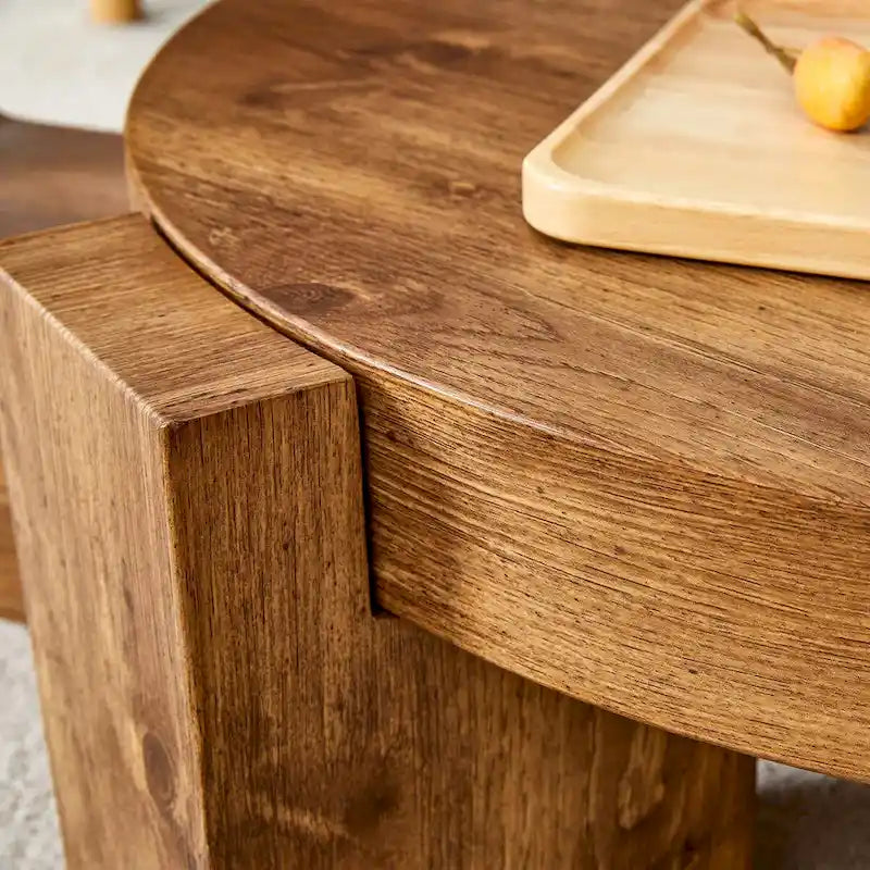 La table basse double plateau amovible, et la conception détachable peut rendre l'utilisation de l'espace plus flexible