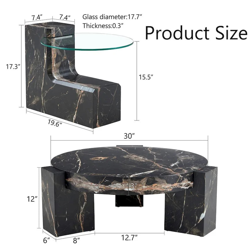 La table basse double plateau amovible, et la conception détachable peut rendre l'utilisation de l'espace plus flexible