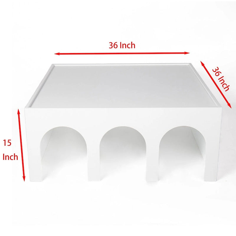 Étagère à livres et table basse multifonctionnelles à 4 niveaux blanches, étagère à livres créative, étagères de rangement minimalistes