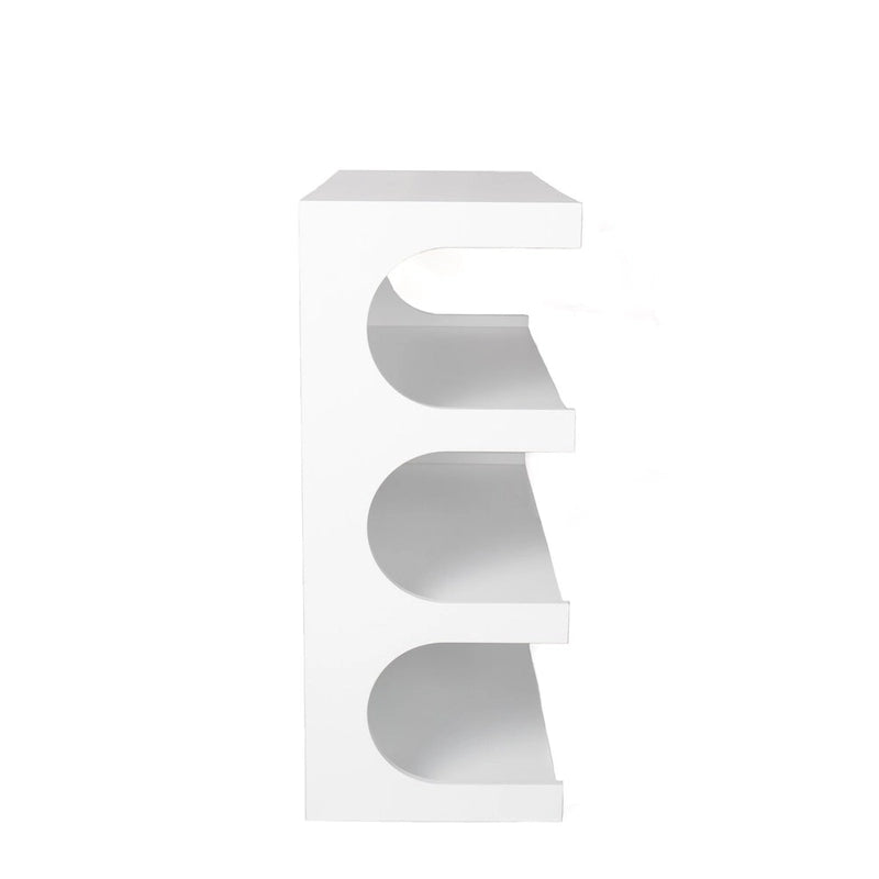 Étagère à livres et table basse multifonctionnelles à 4 niveaux blanches, étagère à livres créative, étagères de rangement minimalistes