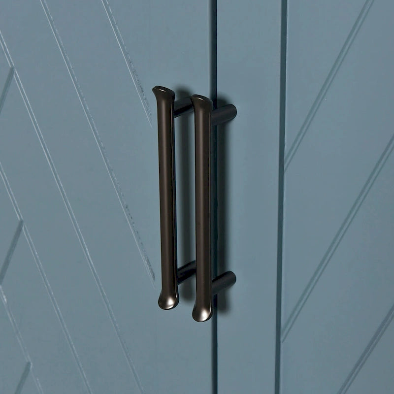 Buffet classique 4 portes avec rangement ouvert et étagères réglables