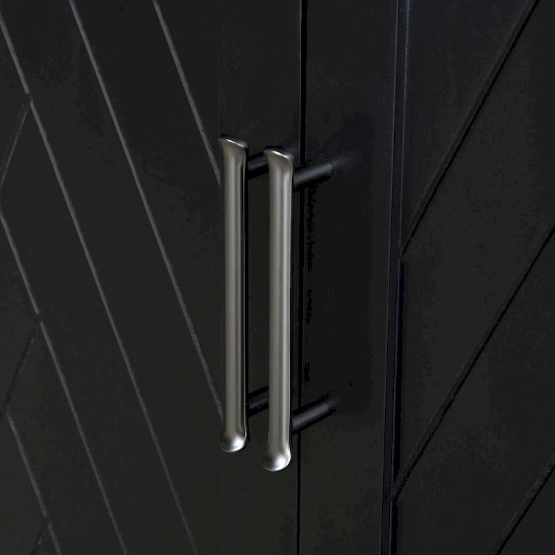Buffet classique 4 portes avec rangement ouvert et étagères réglables